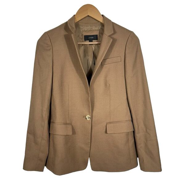 J. Crew Tan Wool Blazer Size 0 - Picture 1 of 10